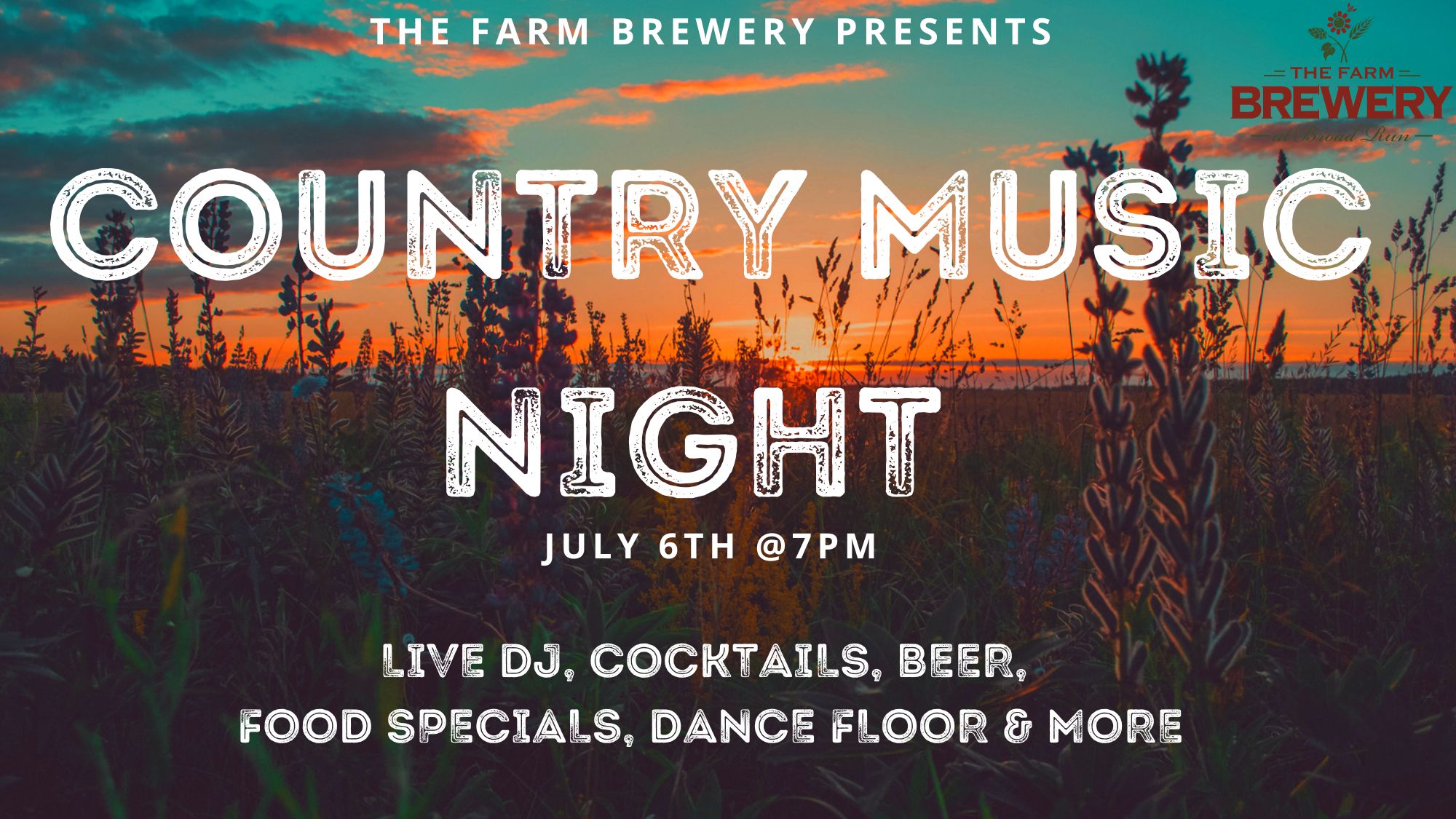 COUNTRY MUSIC NIGHT The Farm Brewery at Broad Run