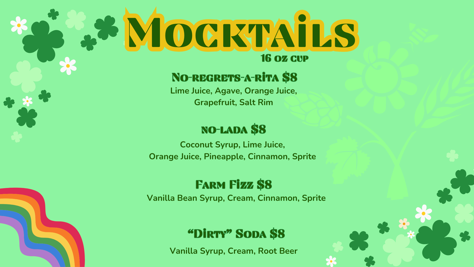 mocktails st. patty's 2025 (16 x 9 in)