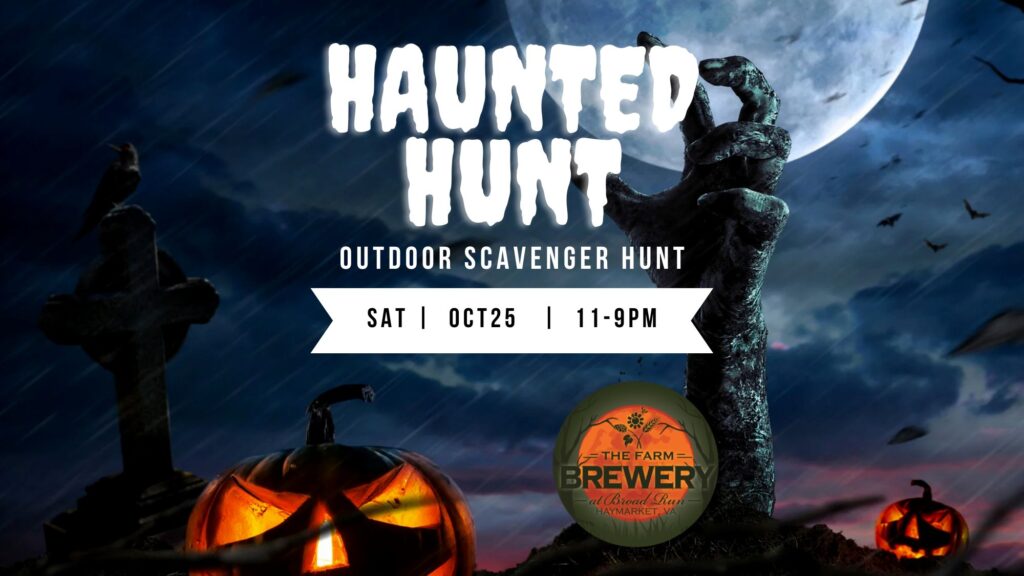 grey orange scary pumpkin scavenger hunt halloween flyer (8.5 x 11 in) (16 x 9 in)