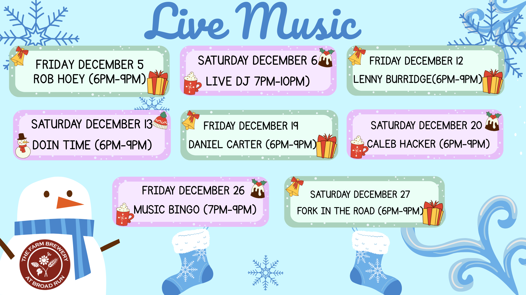 blue and white illustrative winter party instagram post (16 x 9 in)