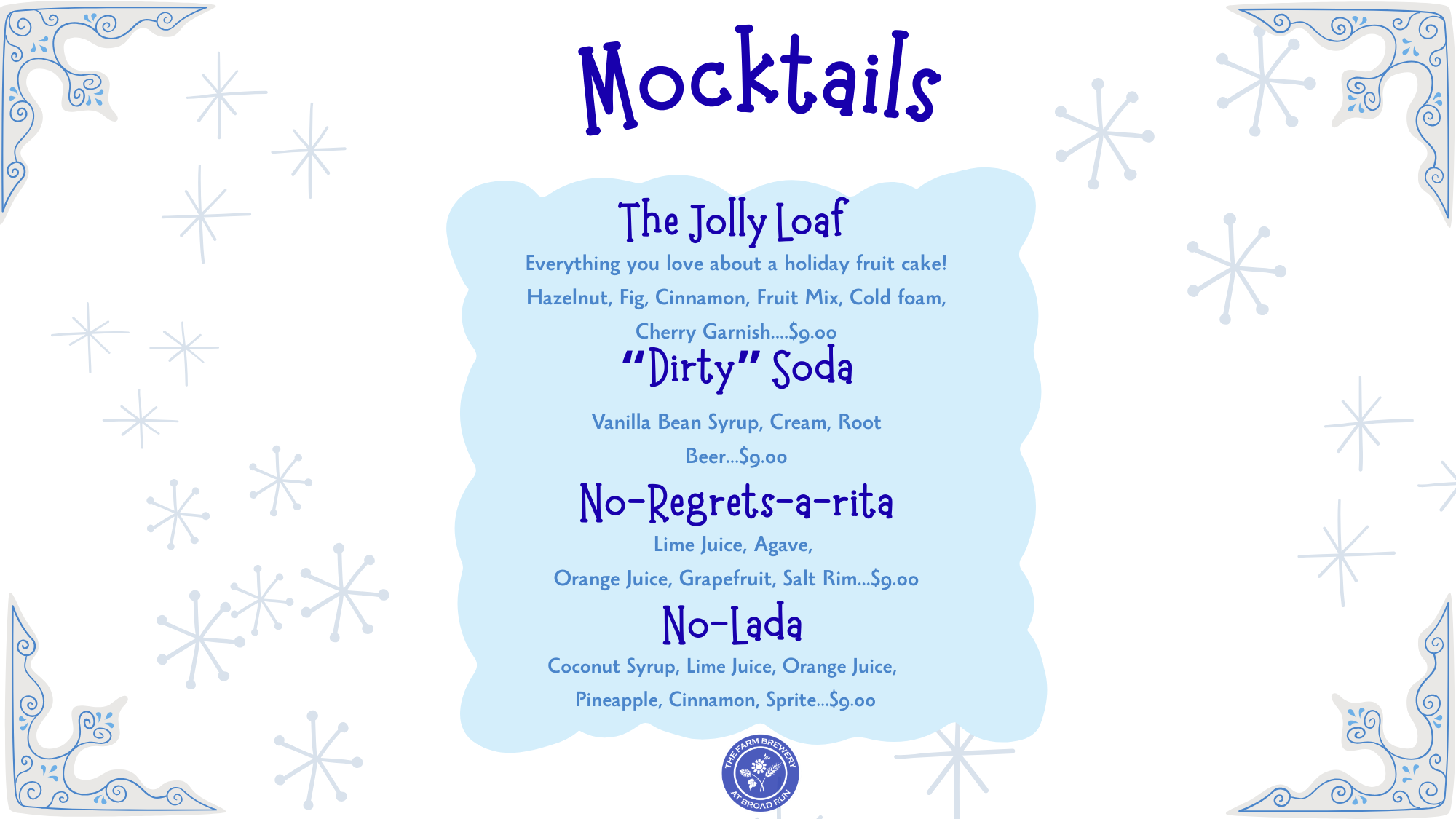 mocktails holidays 5x7 (16 x 9 in) 2