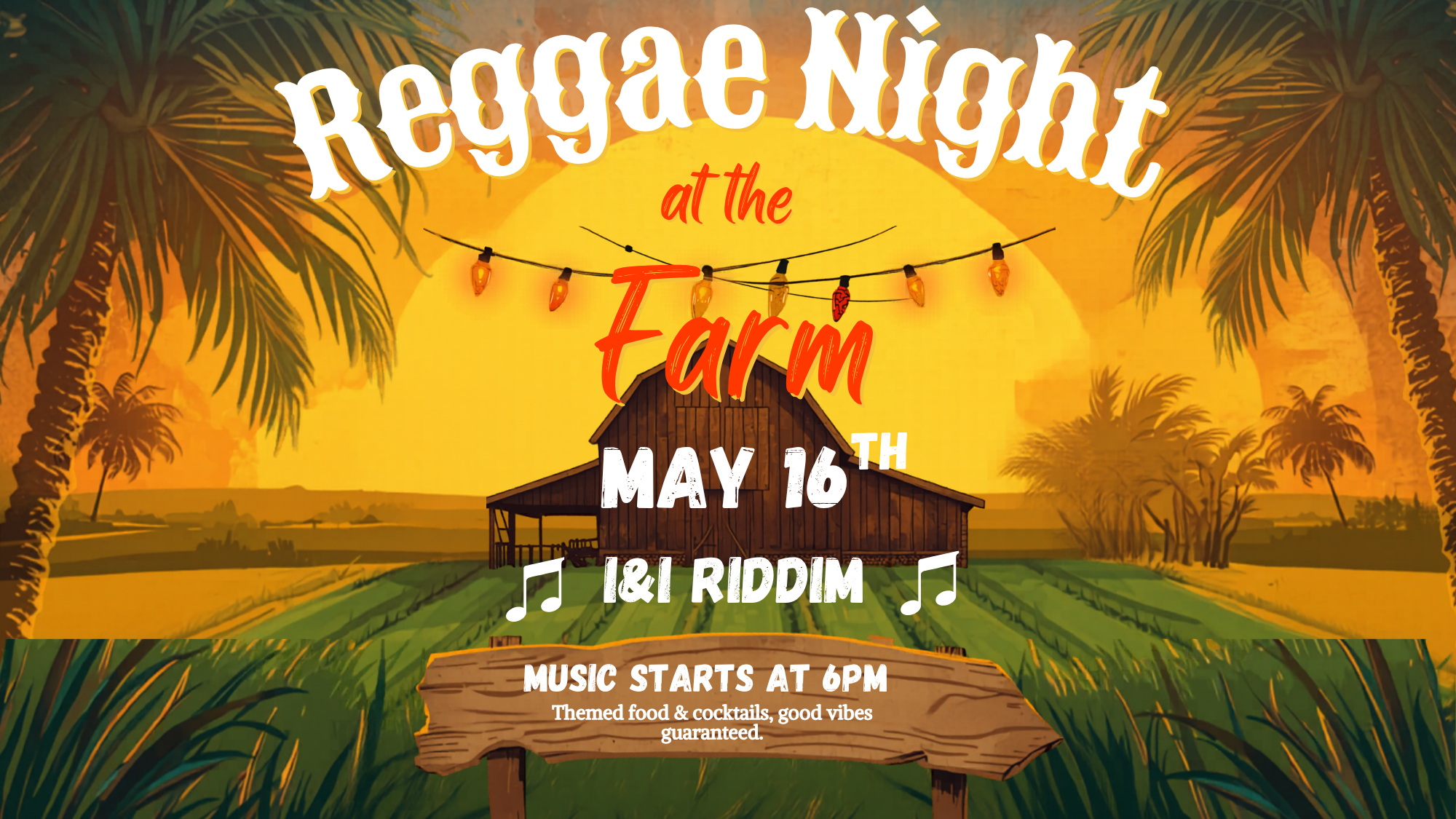twilight farm reggae celebration poster (8.5 x 11 in) (16 x 9 in)