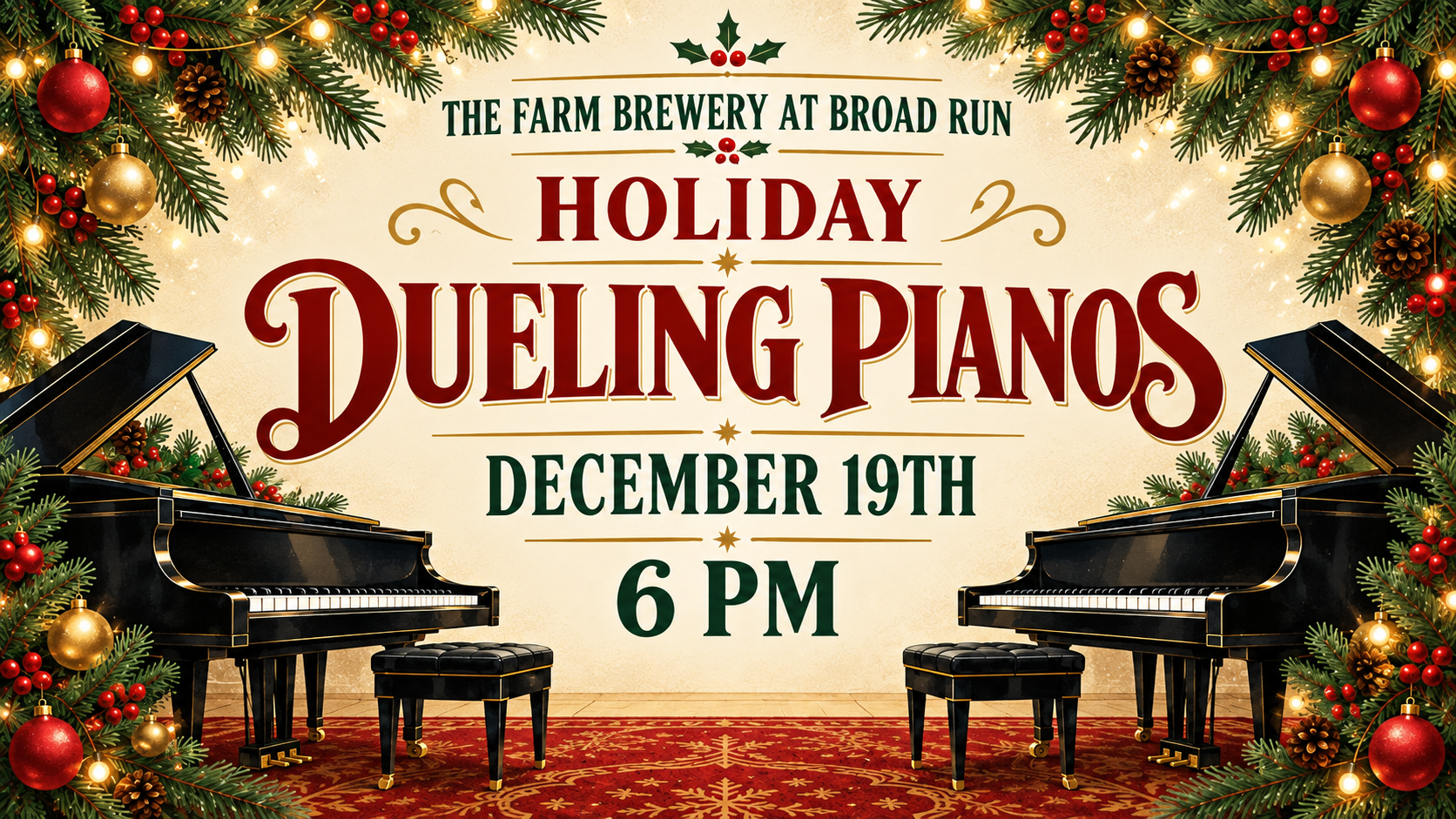 holiday dueling pianos flyer